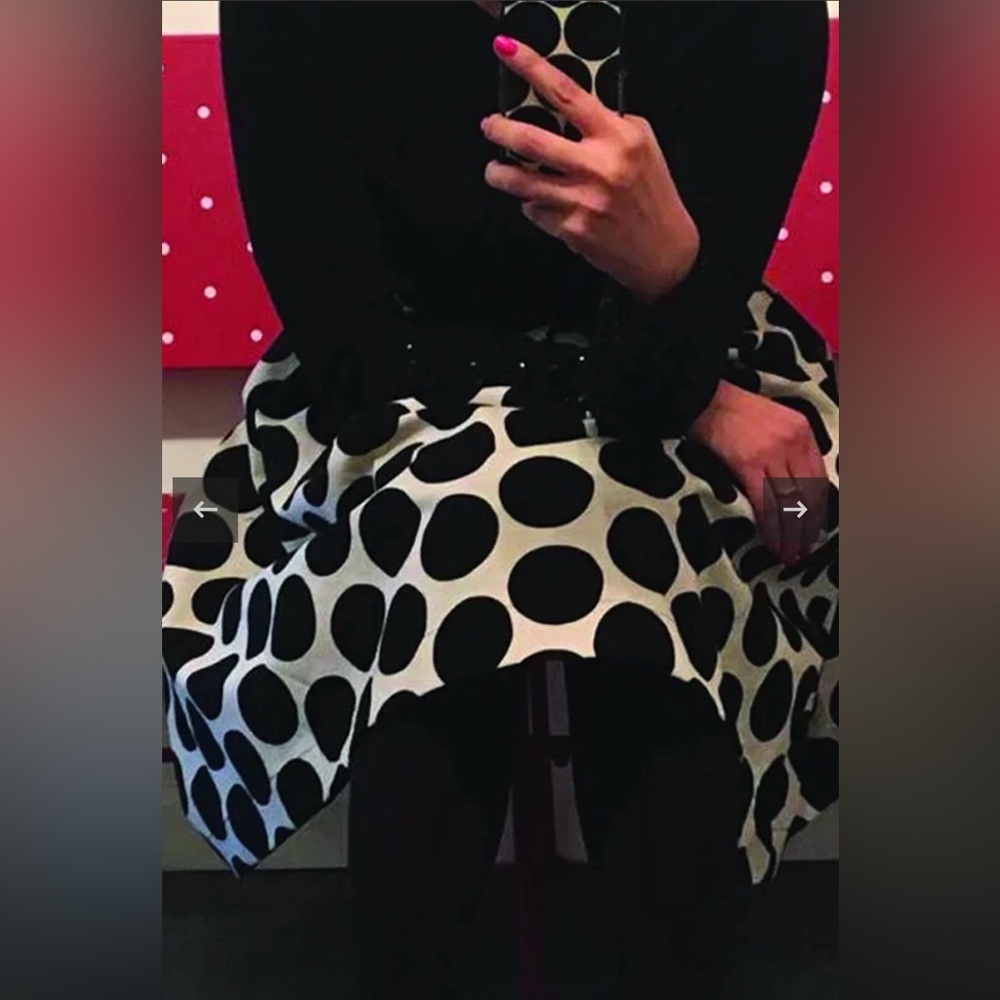 The Mad Dressmaker Mad Coco Black and White Polka Dot Skirt
